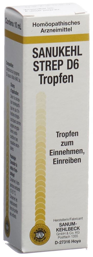 SANUKEHL Strep gouttes 6 D fl 10 ml