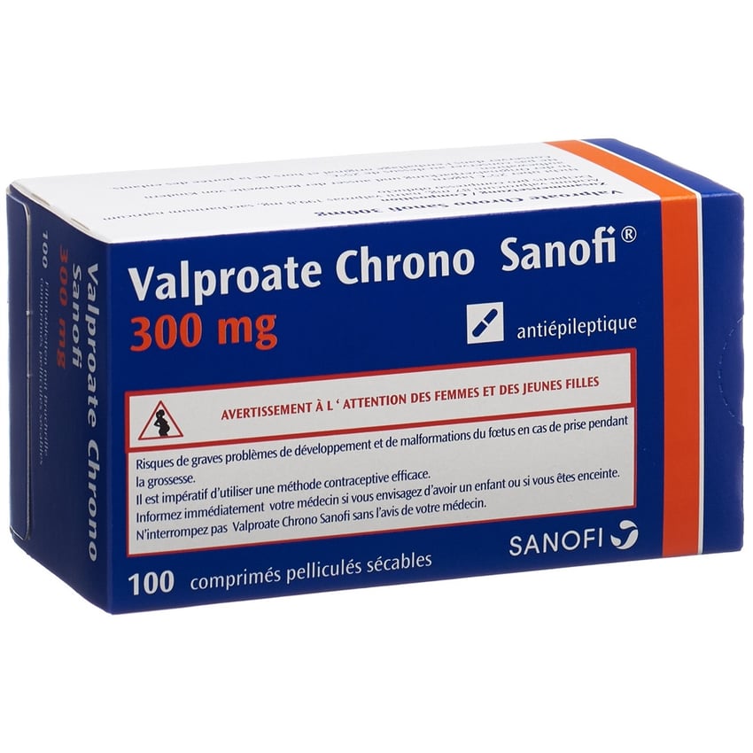 VALPROATE CHRONO Sanofi cpr pell 300 mg 100 pce