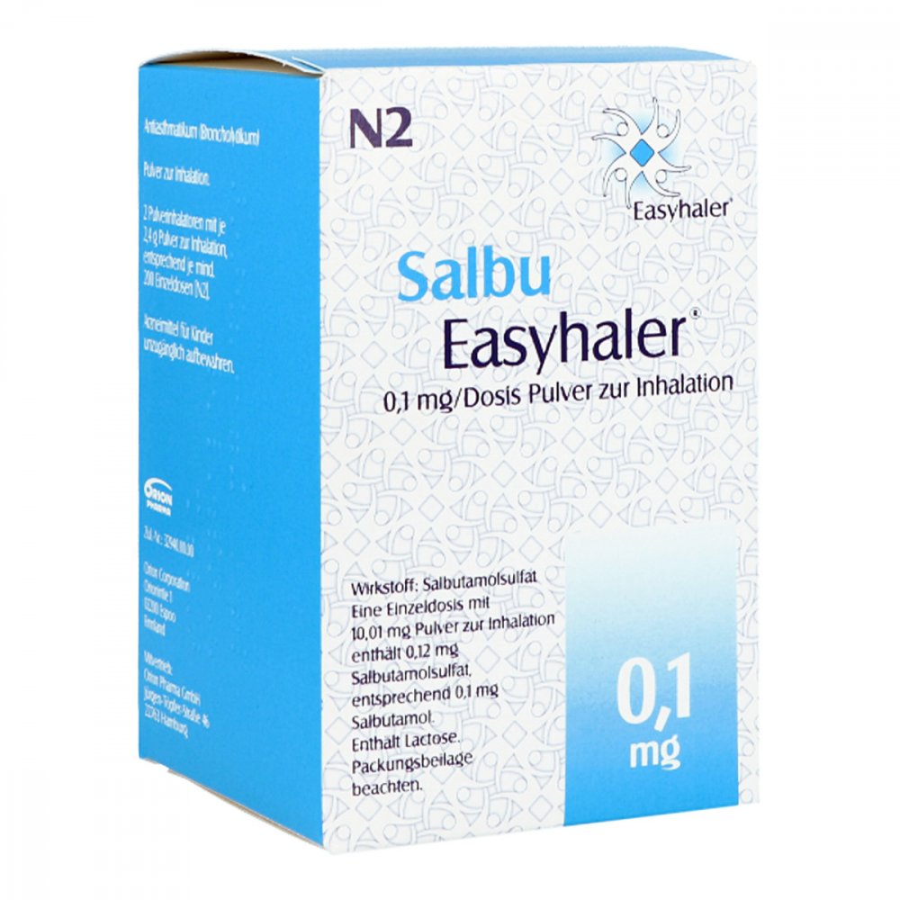 SALBU ORION Easyhaler pdr inh 0.1 mg 200 dos