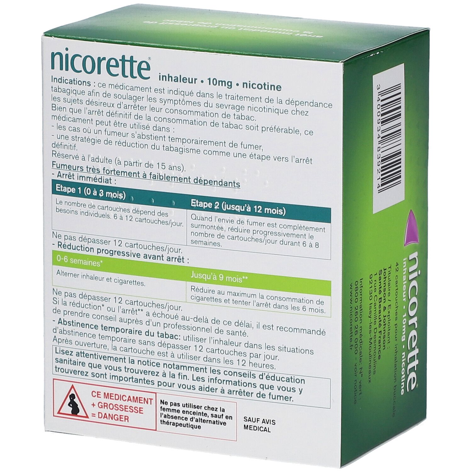 NICORETTE inh 10 mg 42 pce