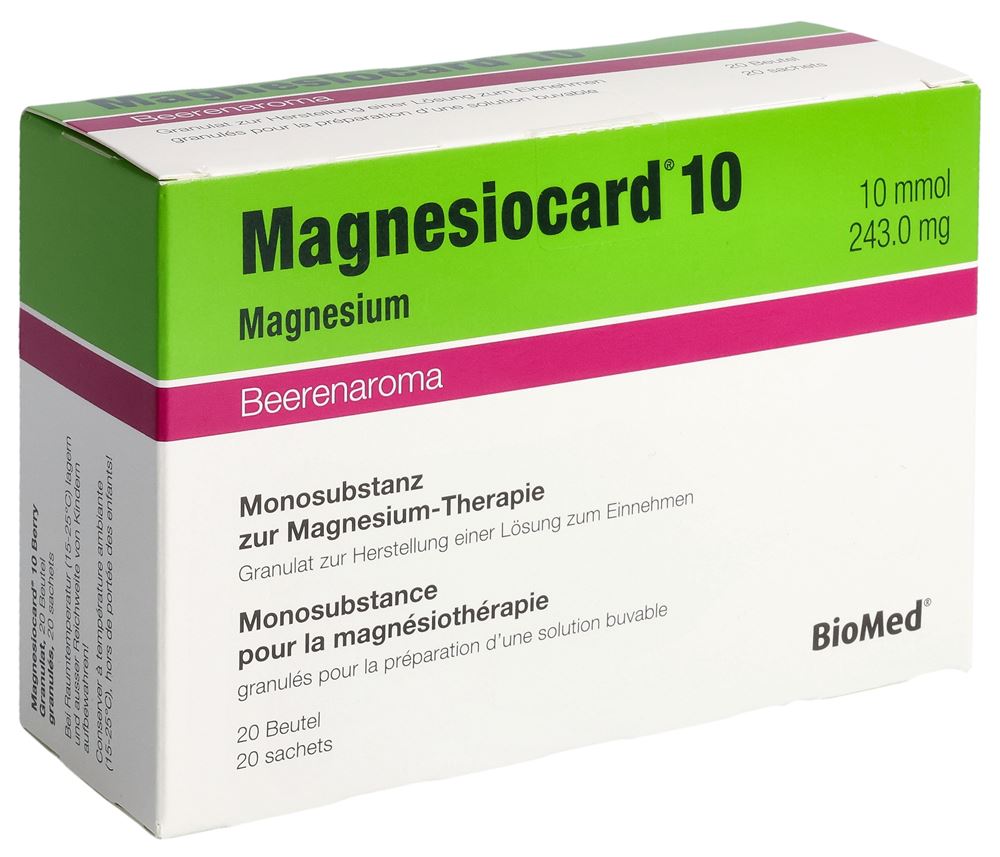 Magnesiocard 10 Berry, Granulat zur Herstellung einer Lösung zum Einnehmen