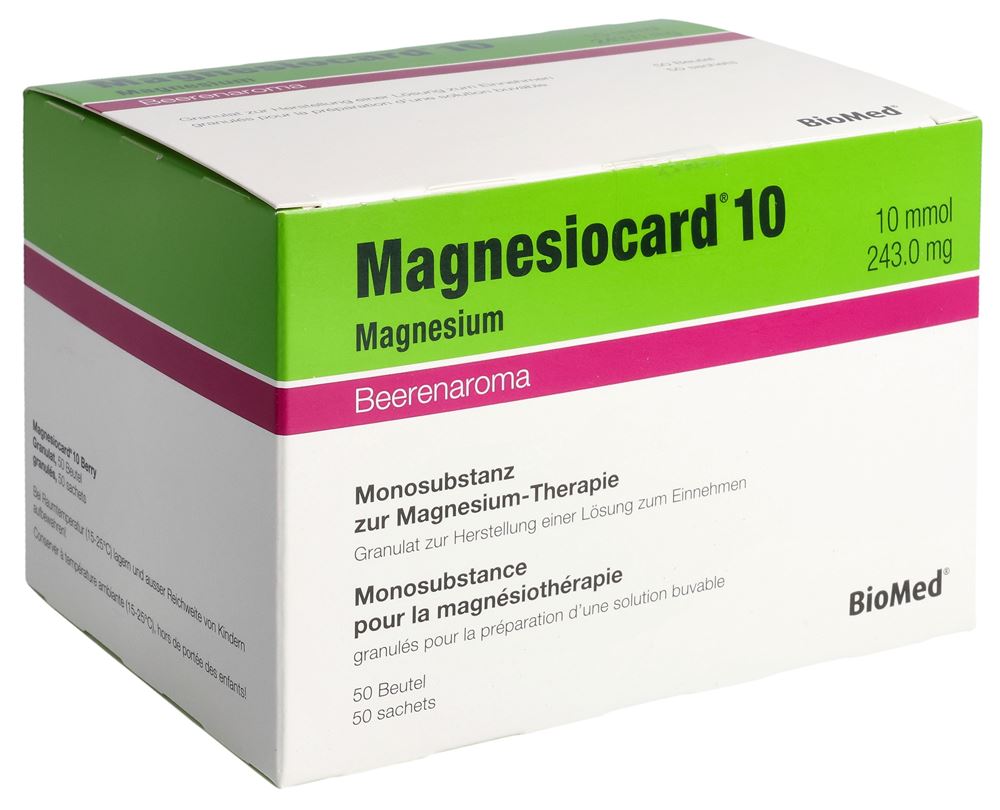 Magnesiocard 10 Berry, Granulat zur Herstellung einer Lösung zum Einnehmen