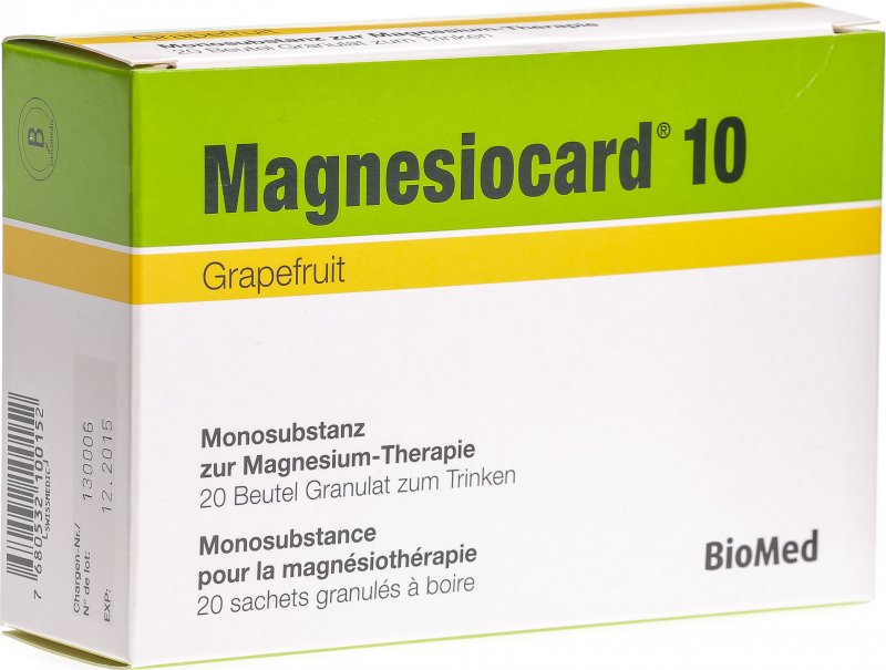 MAGNESIOCARD gran 10 mmol grapefr sach 20 pce