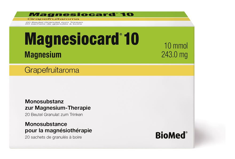 Magnesiocard 10 Grapefruit, Granulat zur Herstellung einer Lösung zum Einnehmen