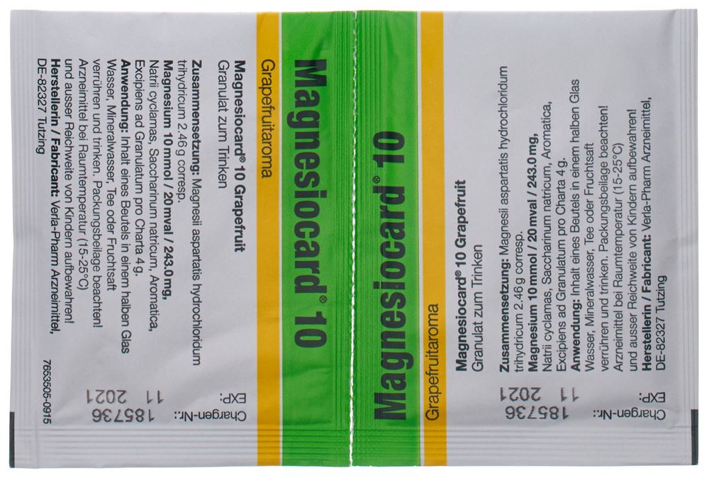 MAGNESIOCARD gran 10 mmol grapefr sach 50 pce