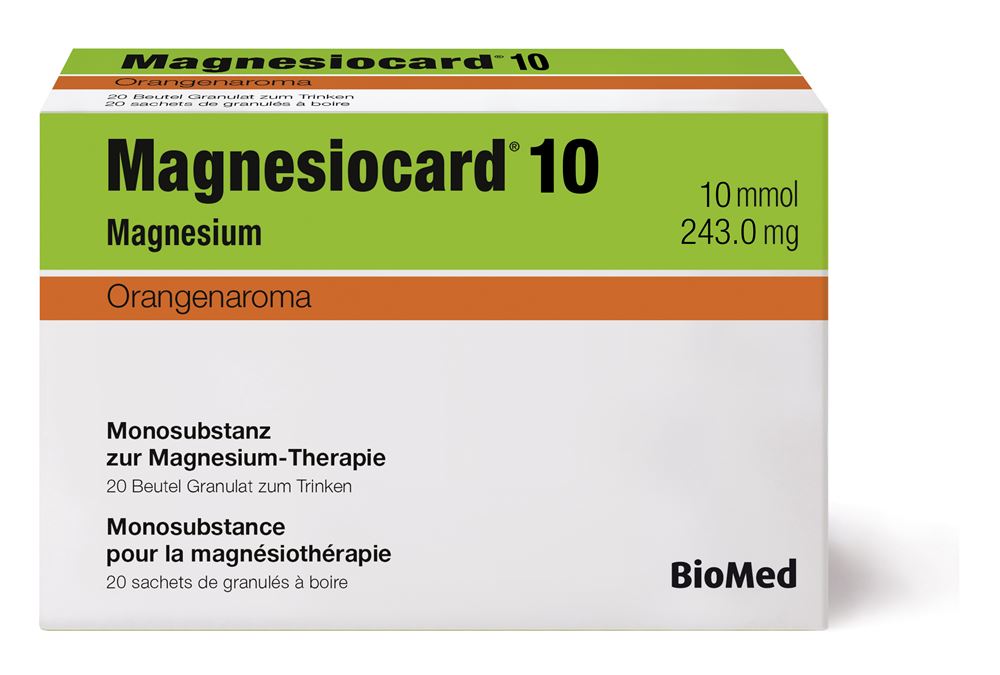 MAGNESIOCARD gran 10 mmol orange sach 20 pce