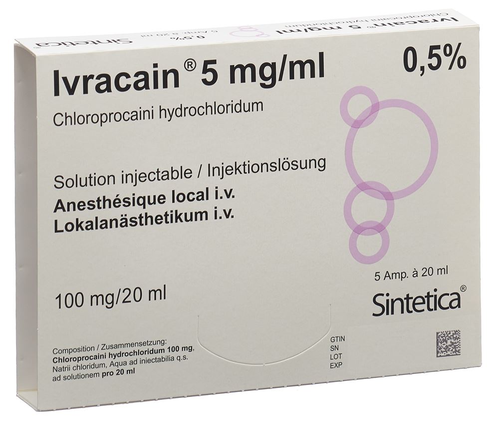 Ivracain 5mg/ml, soluzione iniettabile