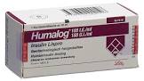 HUMALOG sol inj 100 UI/ml flac 10 ml