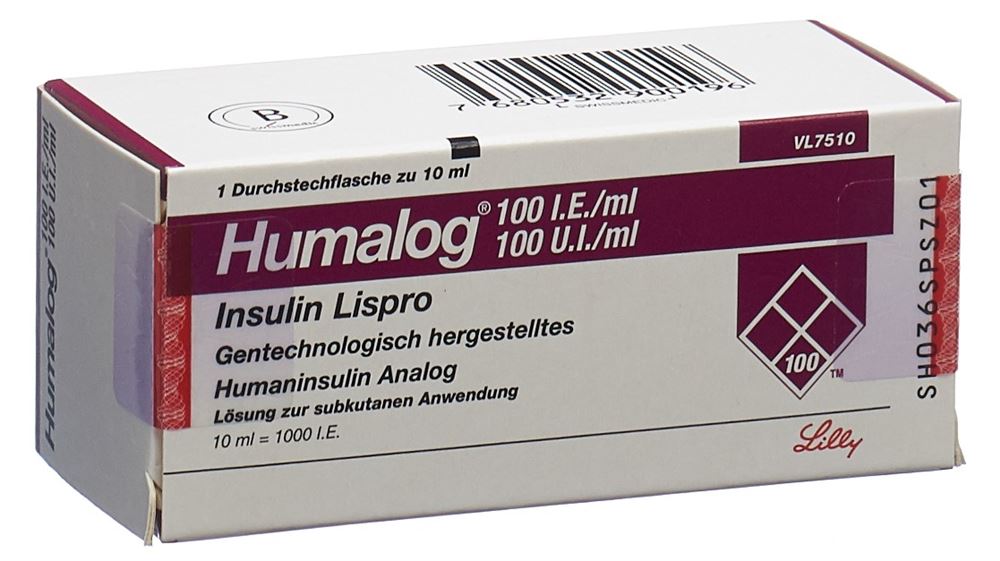 Insulin Lilly Humalog Flacon, solution injectable