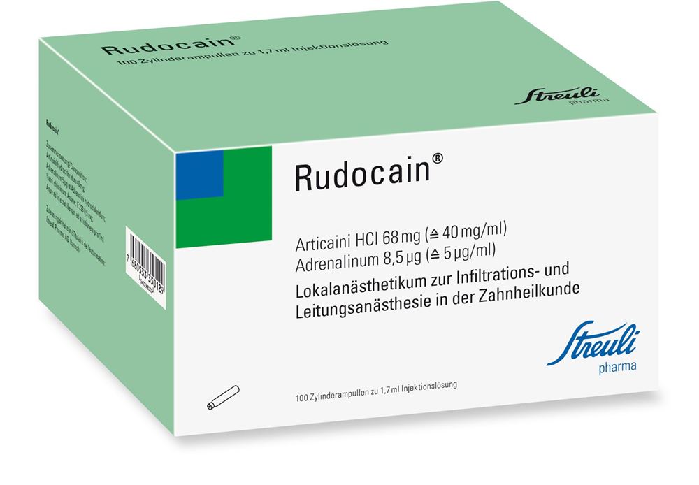 RUDOCAÏNE sol inj 100 amp cyl 1.7 ml