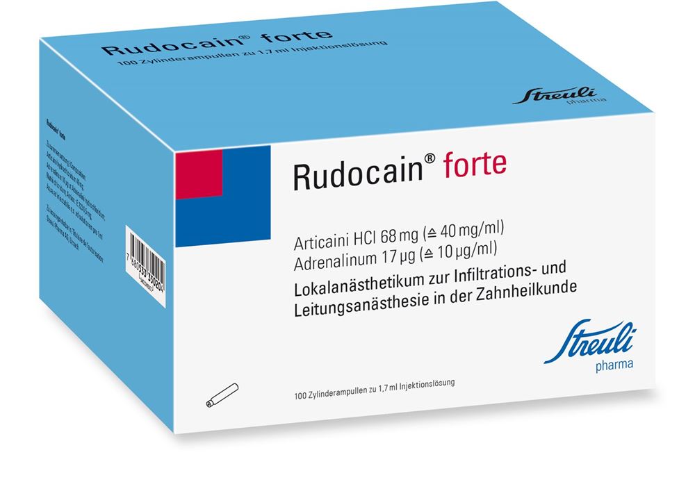 RUDOCAÏNE forte sol inj 100 amp cyl 1.7 ml