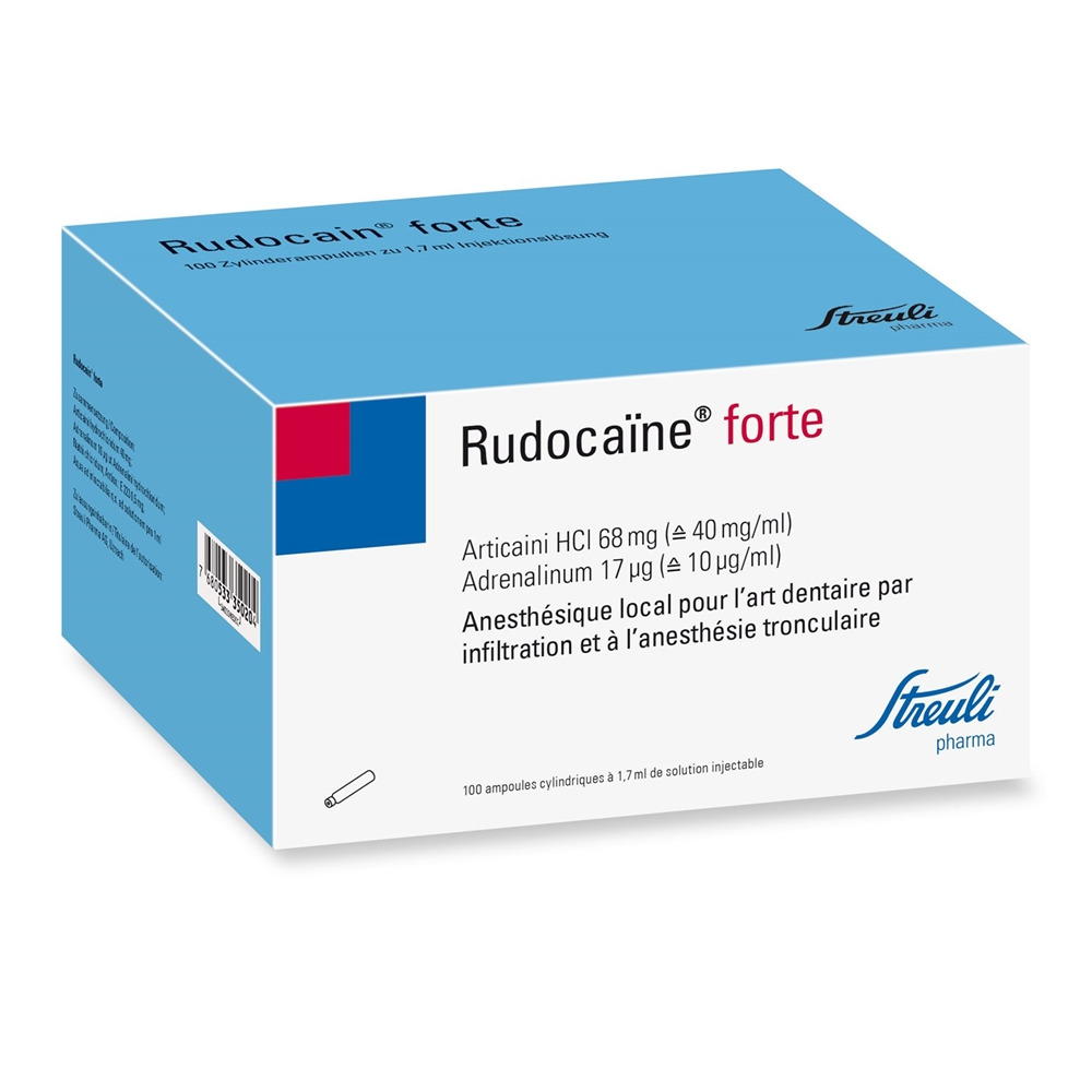 RUDOCAÏNE forte sol inj 100 amp cyl 1.7 ml