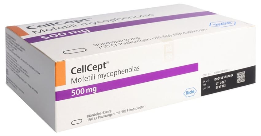 CELLCEPT cpr pel 500 mg 50 pce