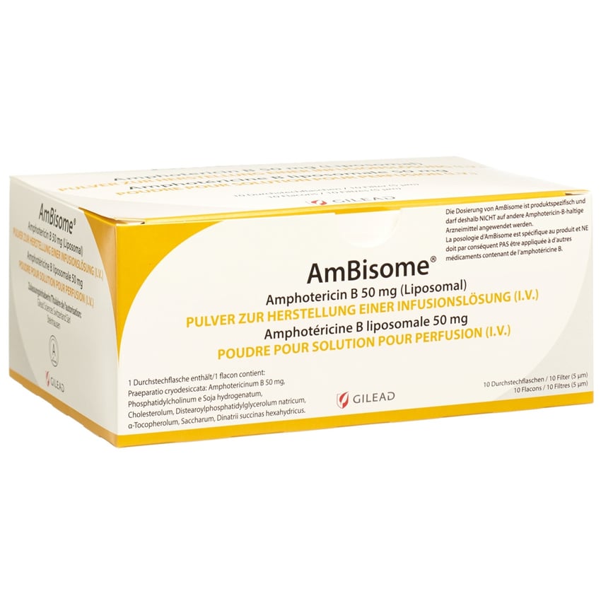 AMBISOME subst sèche 50 mg flac 10 pce