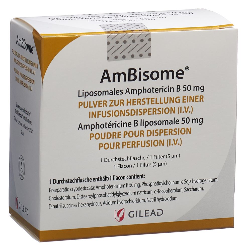 AMBISOME subst sèche 50 mg flac