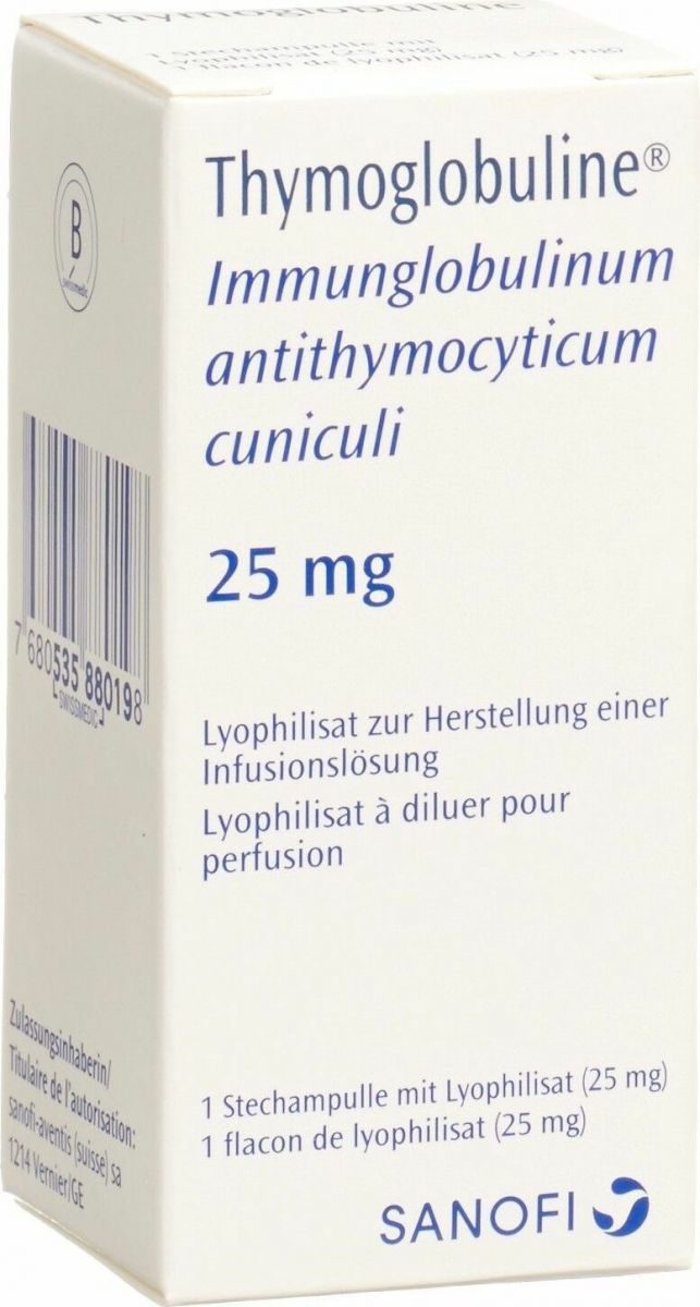 THYMOGLOBULINE subst sèche 25 mg flac