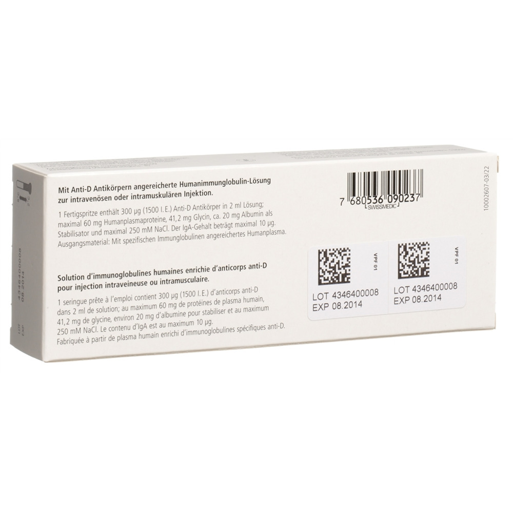 Rhophylac 300, Injektionslösung