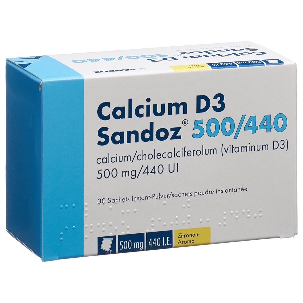 CALCIUM D3 Sandoz pdr 500/440 sach 30 pce
