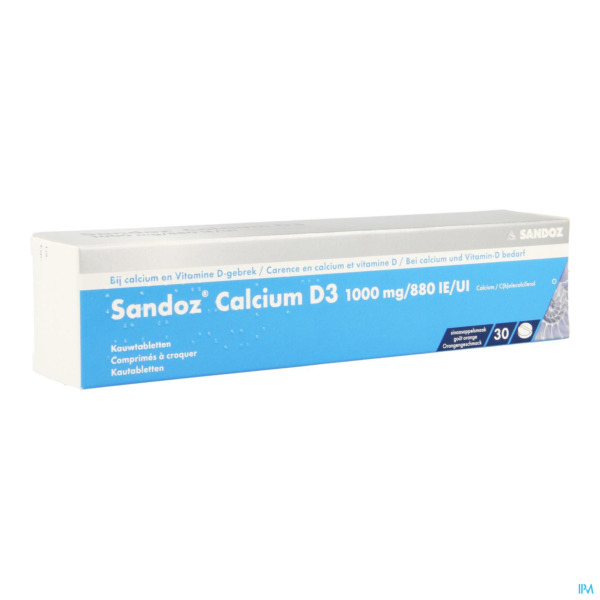 CALCIUM D3 Sandoz pdr 1000/880 sach 30 pce