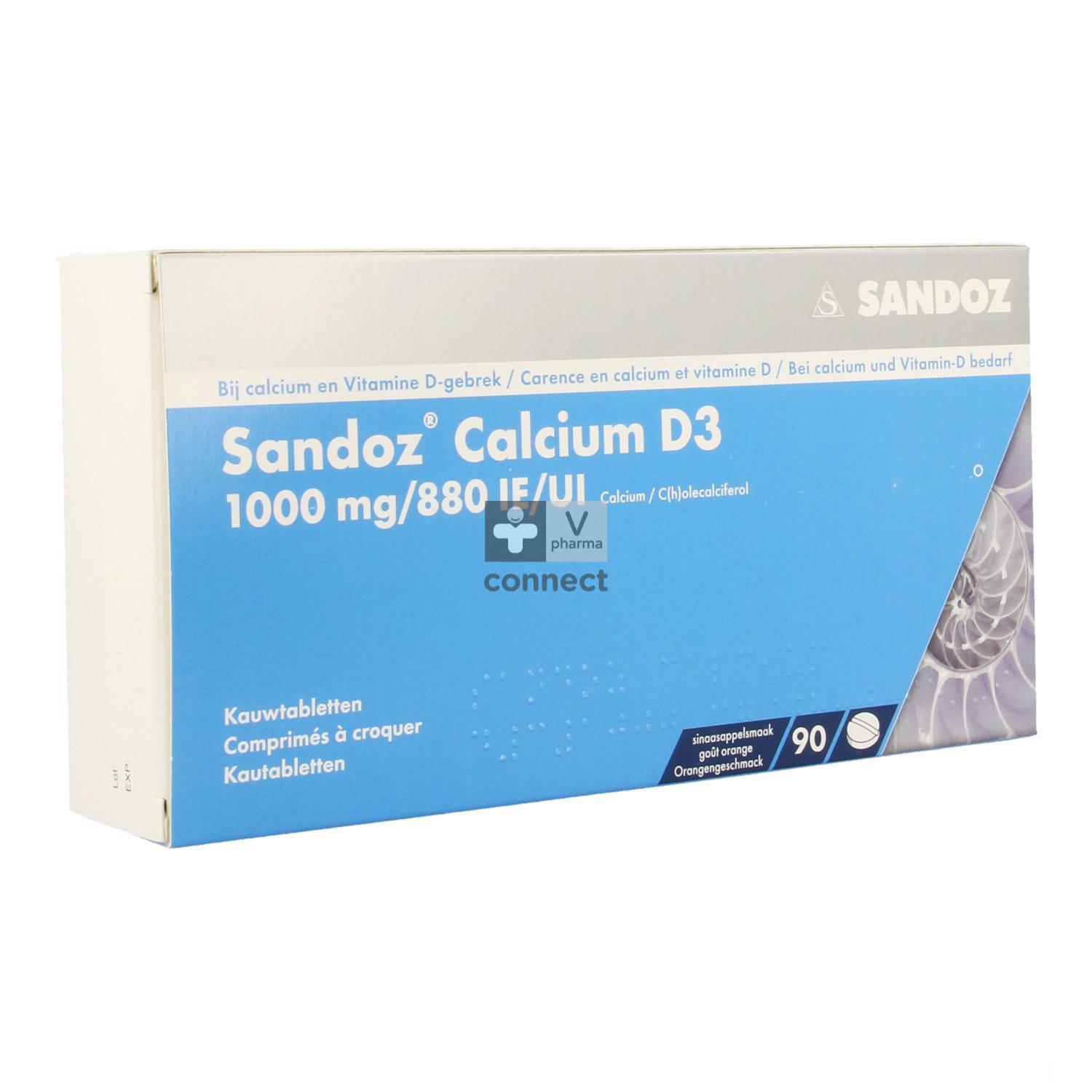 CALCIUM D3 Sandoz pdr 1000/880 sach 90 pce