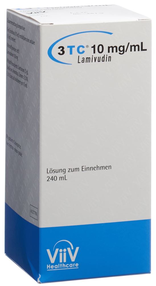 3TC sol buv 10 mg/ml s alcool fl 240 ml