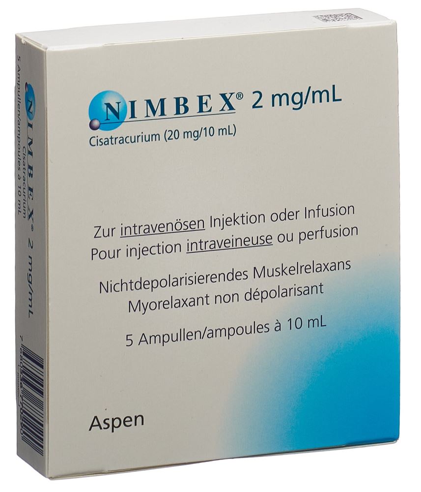 NIMBEX sol inj 20 mg/10ml 5 amp 10 ml
