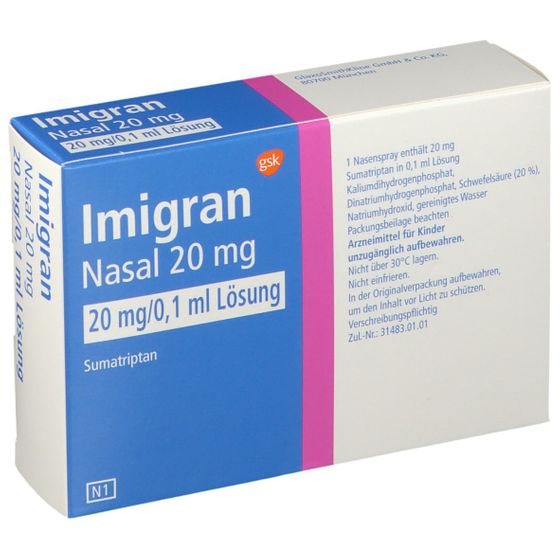IMIGRAN spray nasal 20 mg 2 x 1 dos