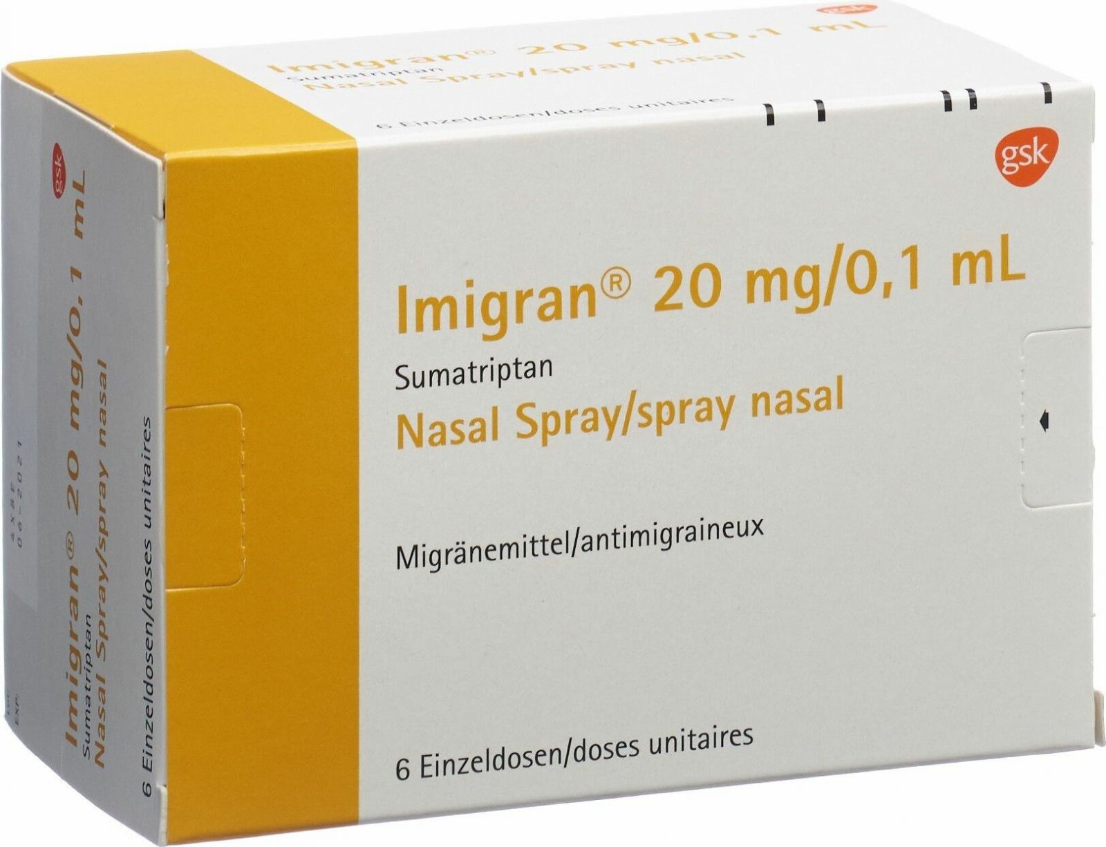 IMIGRAN spray nasal 20 mg 6 x 1 dos