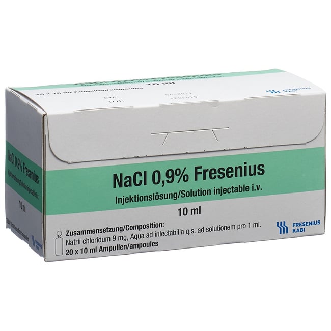NACL Fresenius sol inj 0.9 % 10ml amp PP 20 pce