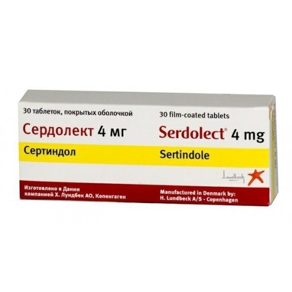 SERDOLECT cpr pell 4 mg 30 pce