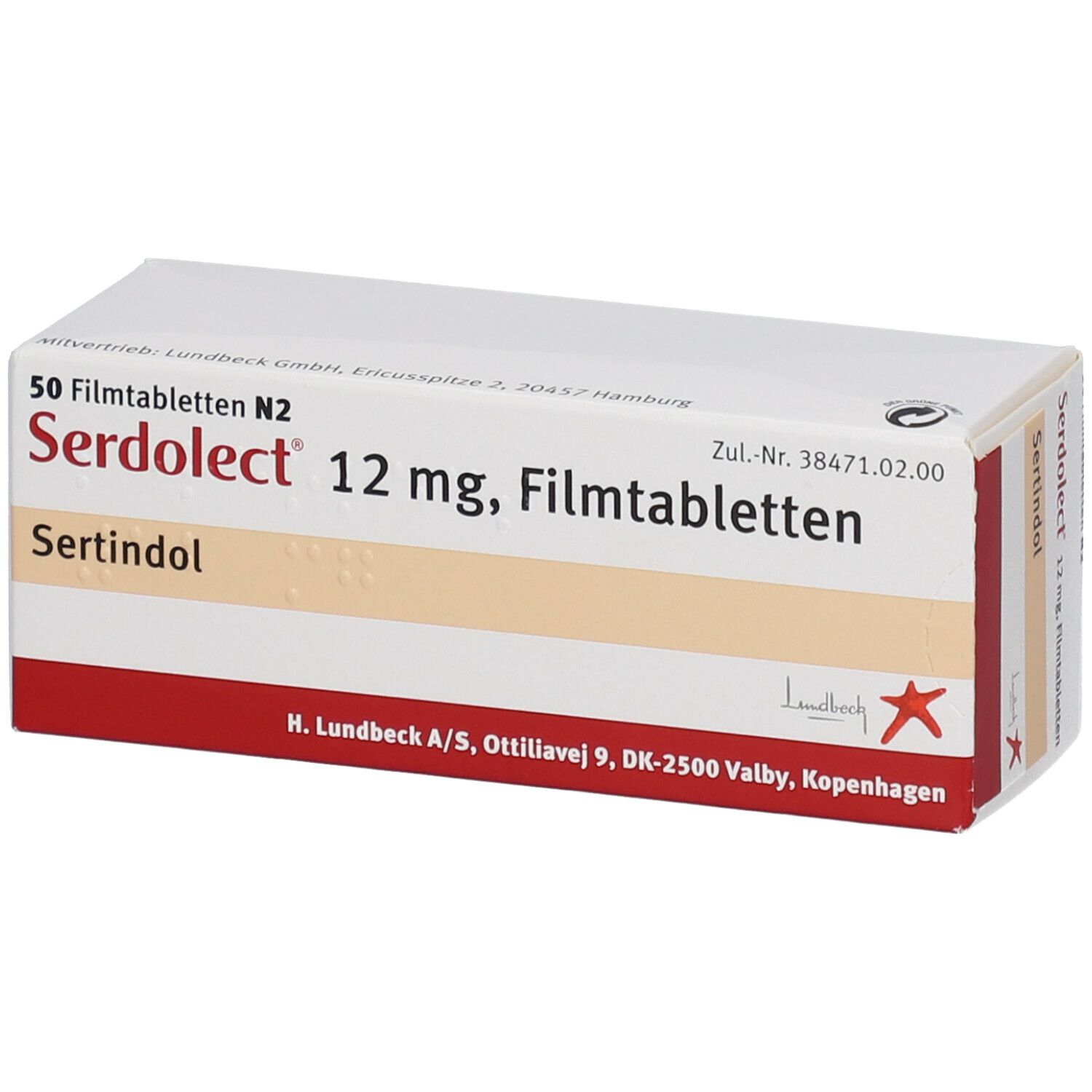 SERDOLECT cpr pell 12 mg 98 pce