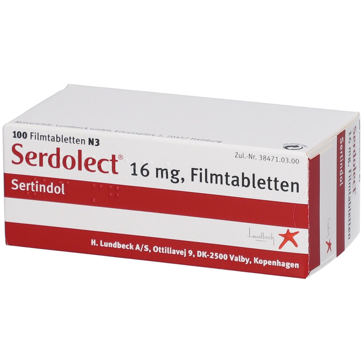 SERDOLECT cpr pell 16 mg 28 pce