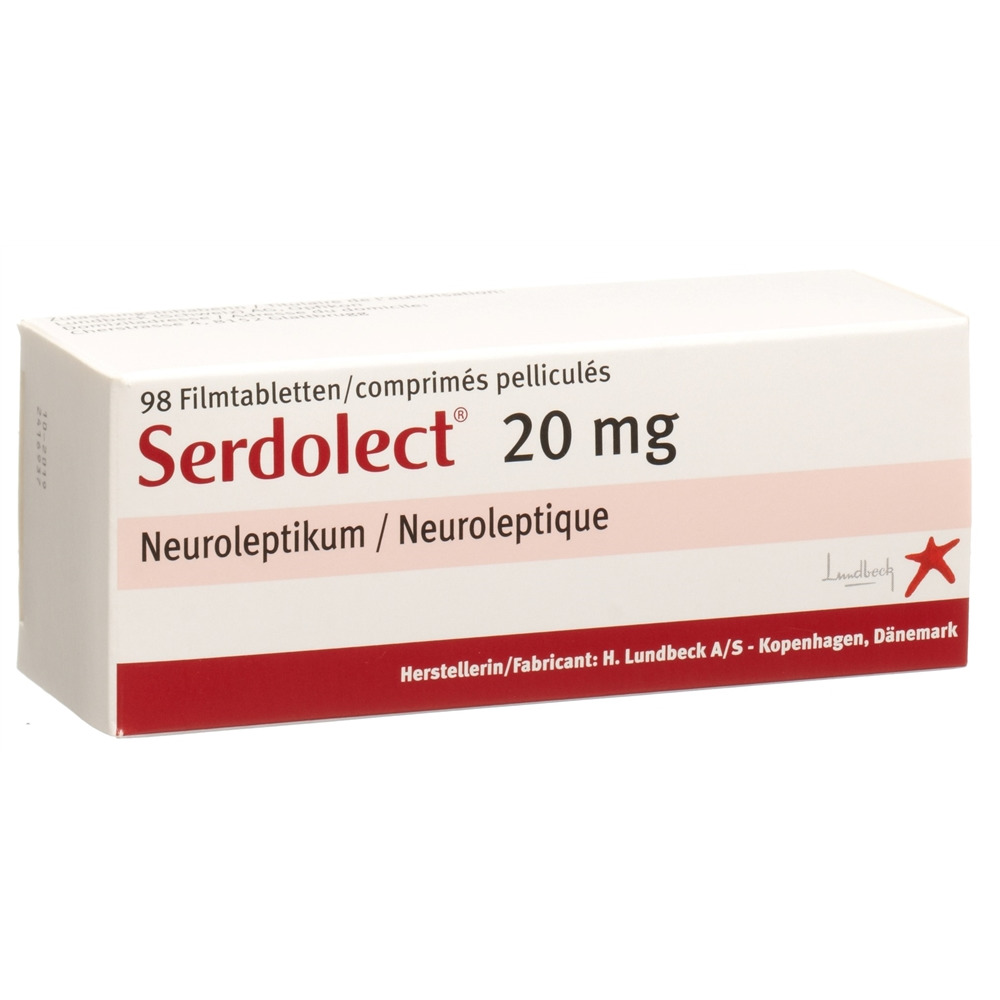SERDOLECT cpr pell 20 mg 98 pce