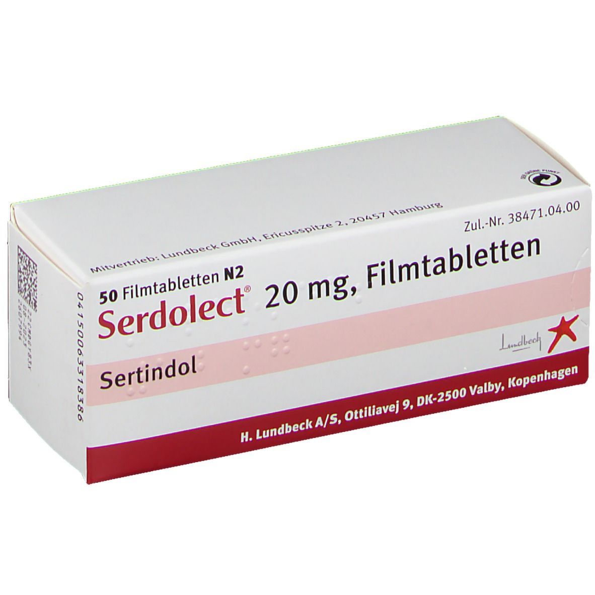 SERDOLECT cpr pell 20 mg 98 pce