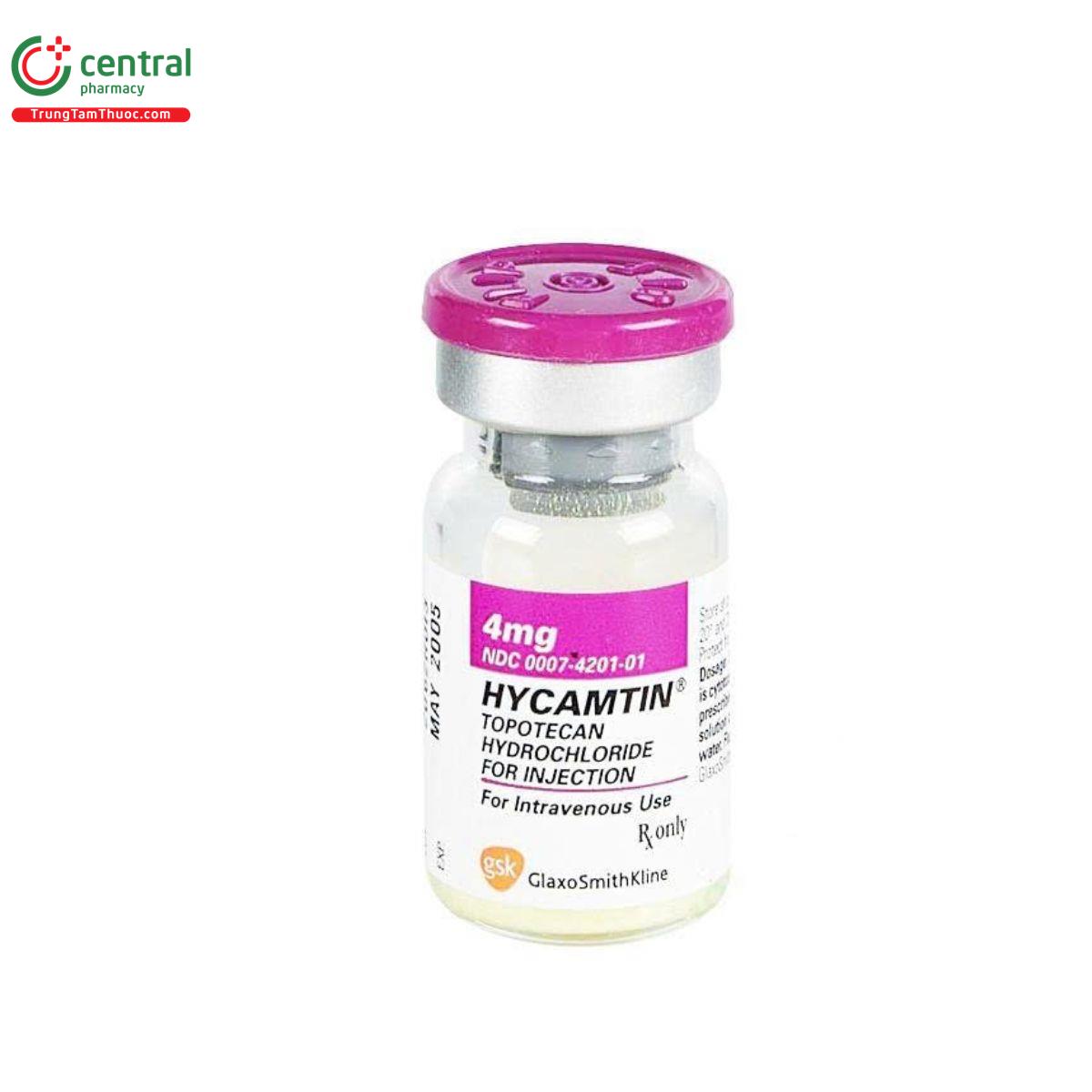 HYCAMTIN subst sèche 4 mg flac 5 pce