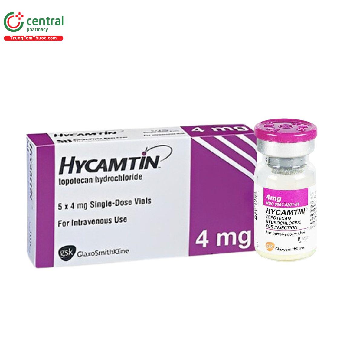 HYCAMTIN subst sèche 4 mg flac