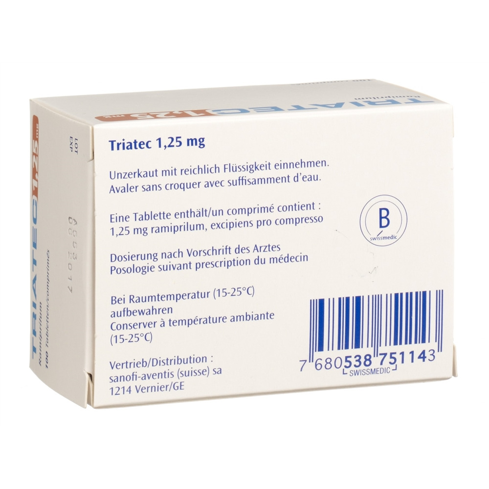 TRIATEC cpr 1.25 mg 100 pce