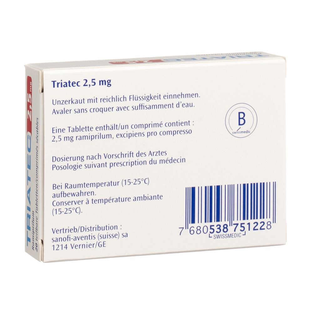 Triatec 2,5 mg, comprimés