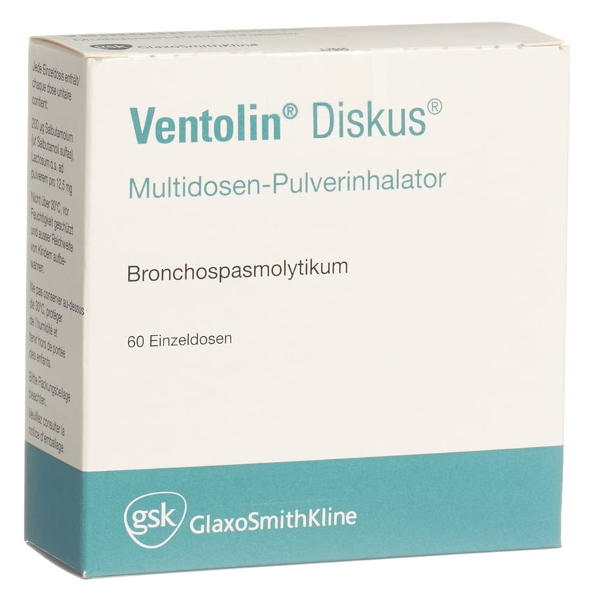 VENTOLIN Diskus multidos pdr inh 200 mcg 60 dos