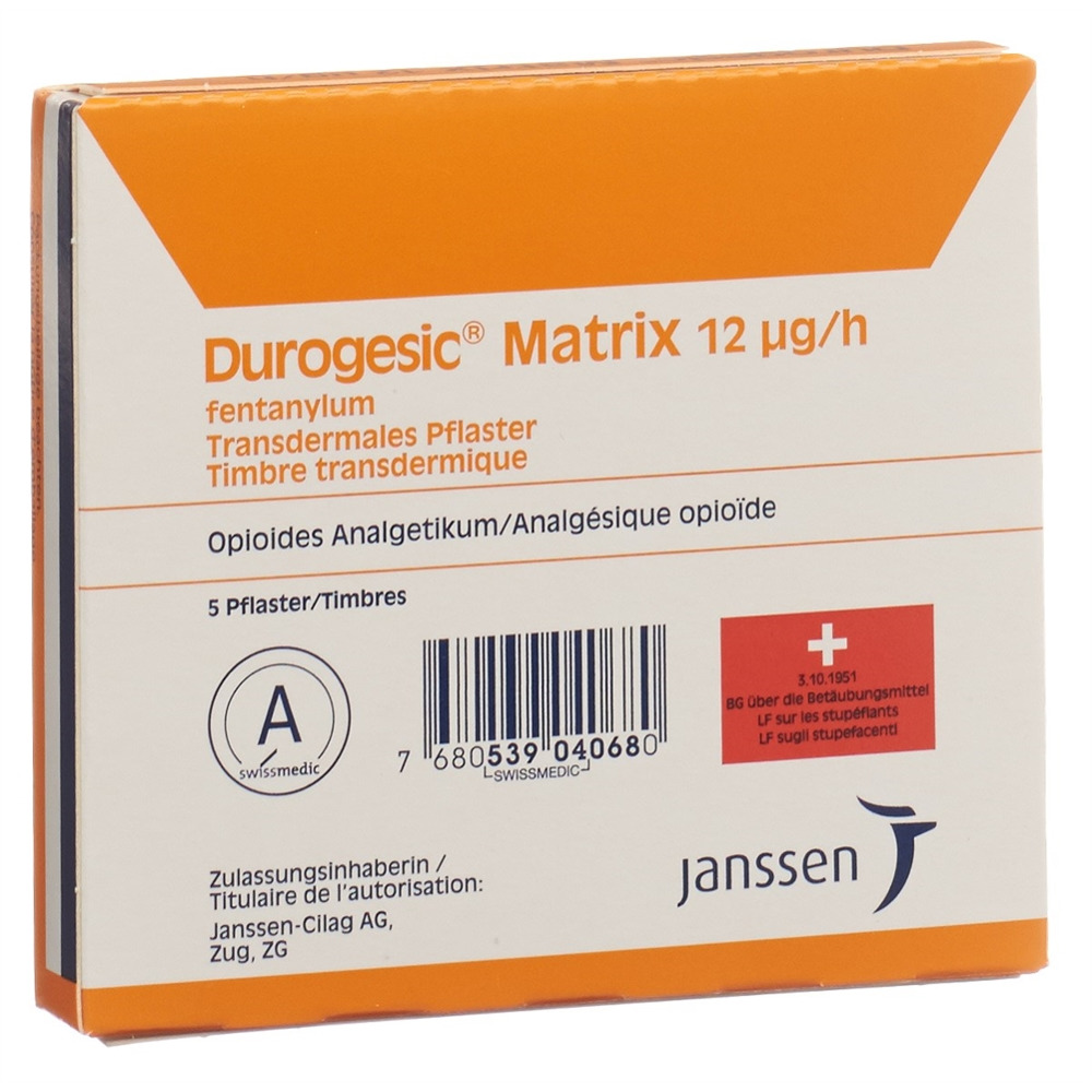 Durogesic Matrix 12 ug/h, Transdermales Pflaster