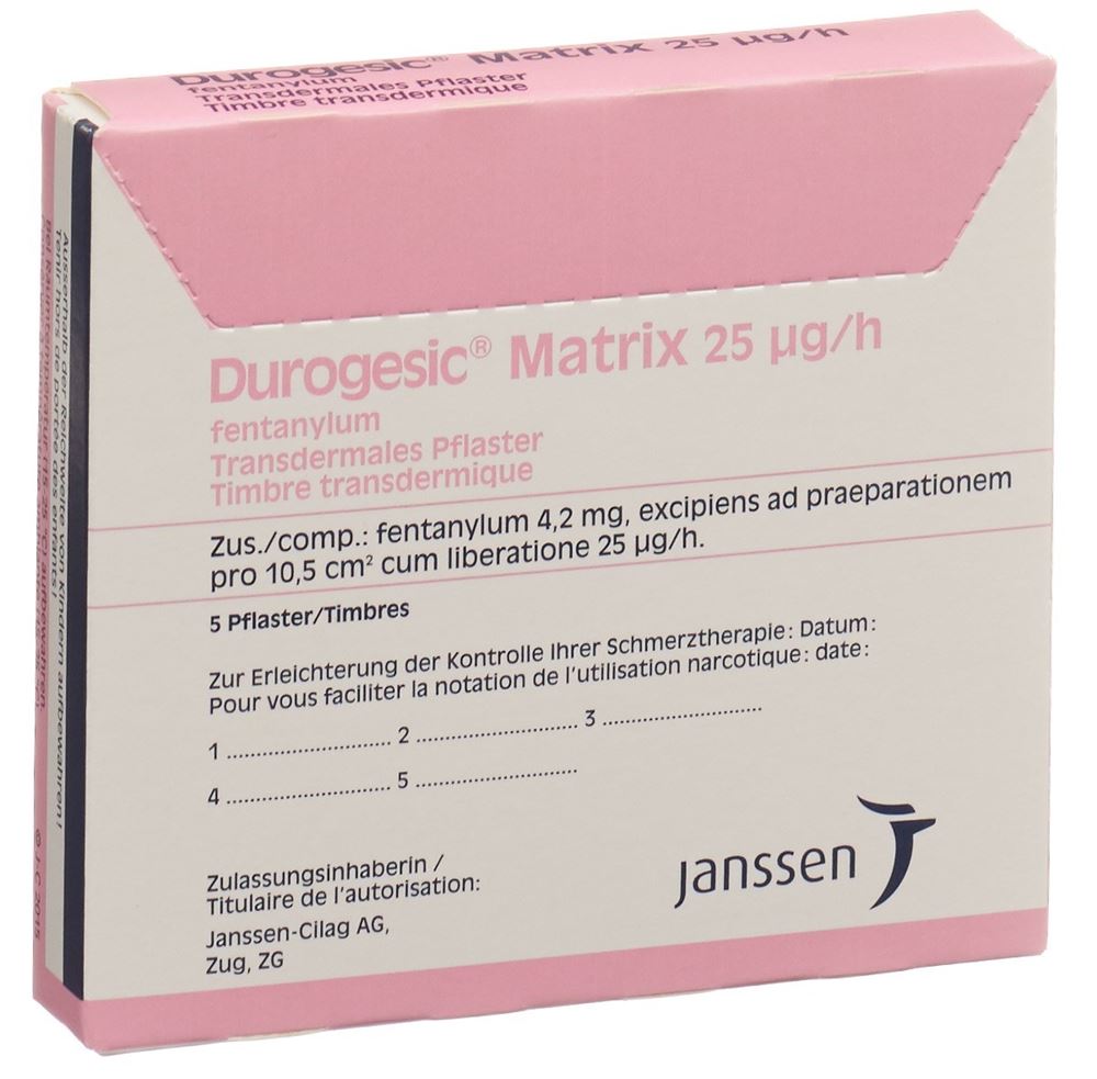 DUROGESIC patch mat 25 mcg/h sach 5 pce