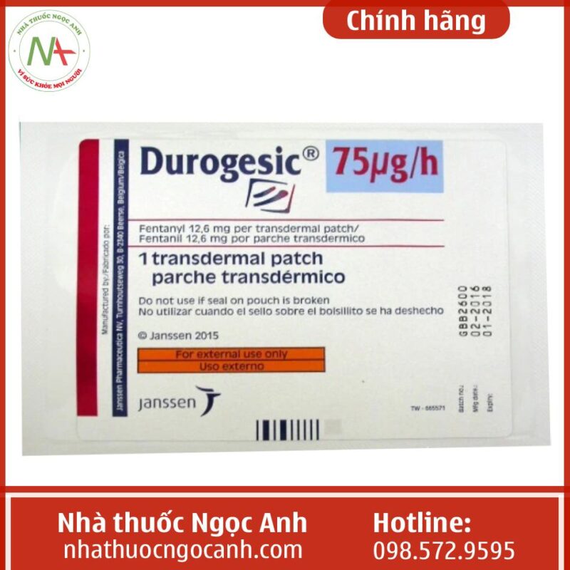 DUROGESIC patch mat 75 mcg/h sach 5 pce