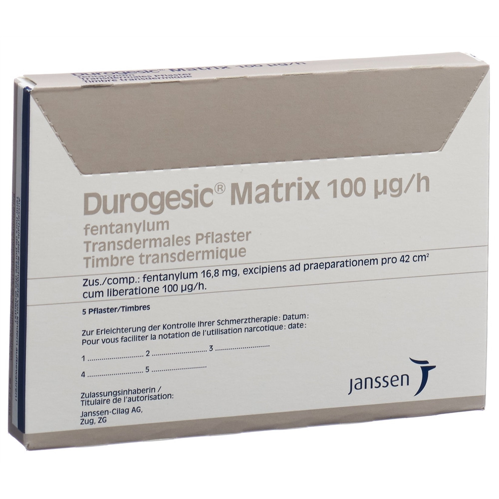 DUROGESIC patch mat 100 mcg/h sach 5 pce