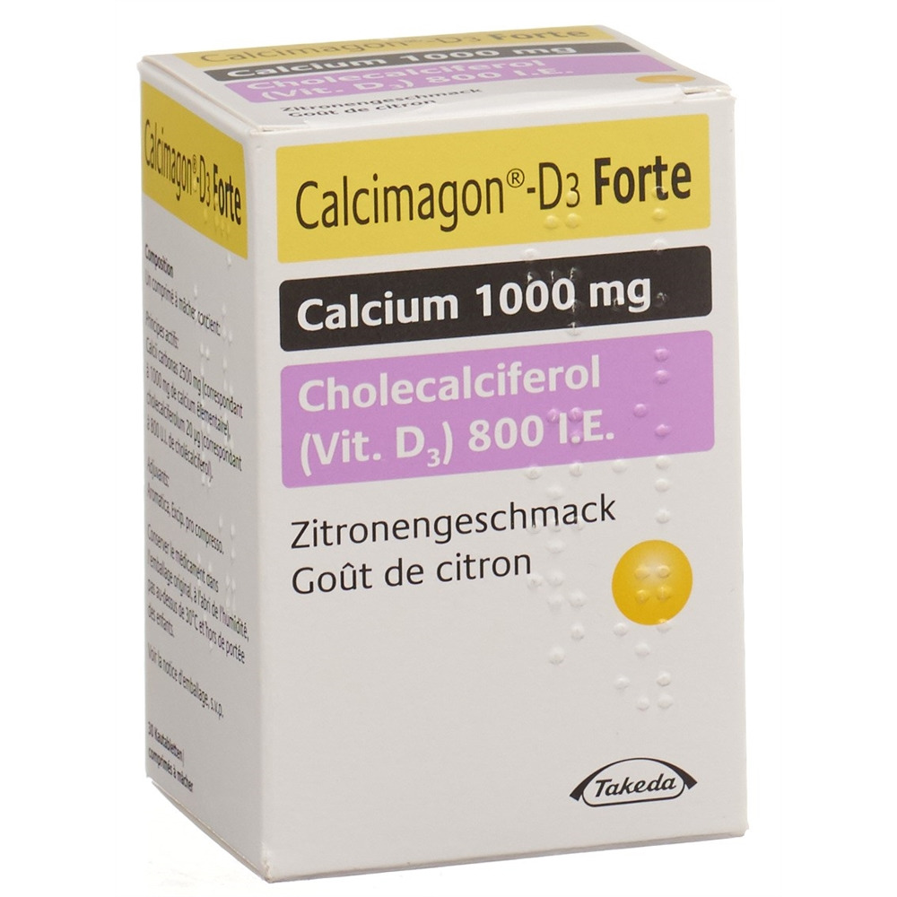 CALCIMAGON D3 Forte cpr croquer citron bte 30 pce