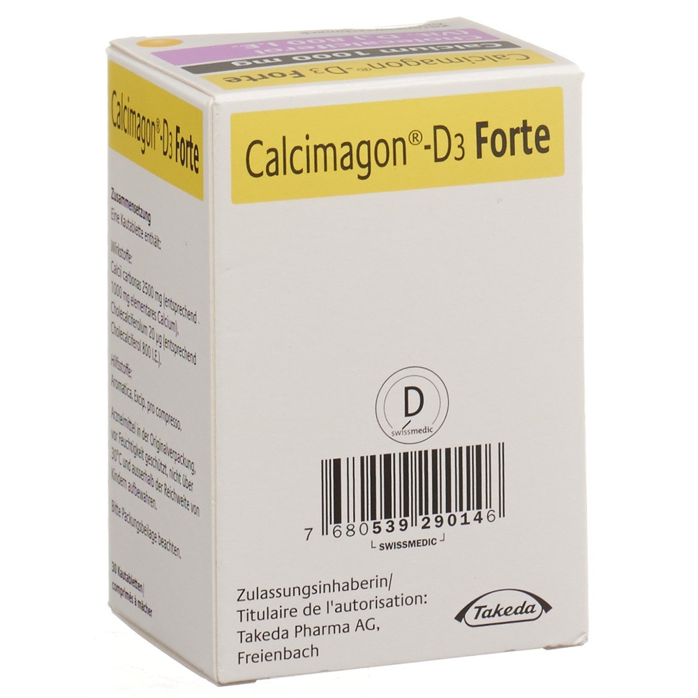 CALCIMAGON D3 Forte cpr croquer citron bte 30 pce