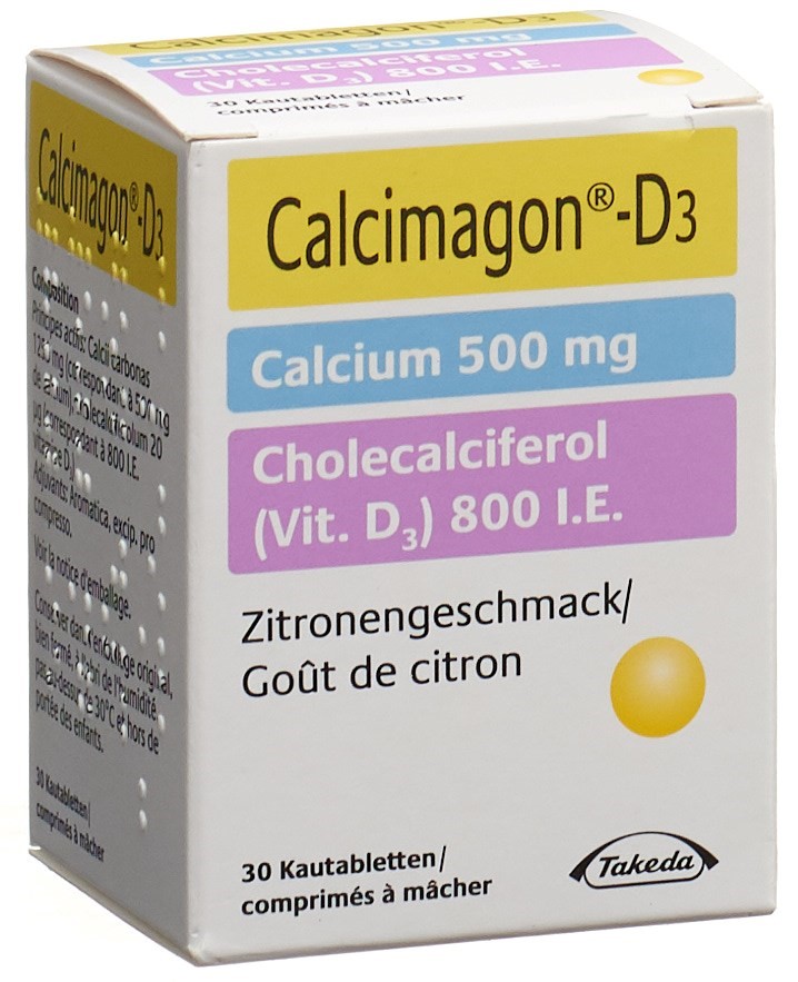 Calcimagon-D3 500/800, Kautabletten mit Zitronengeschmack