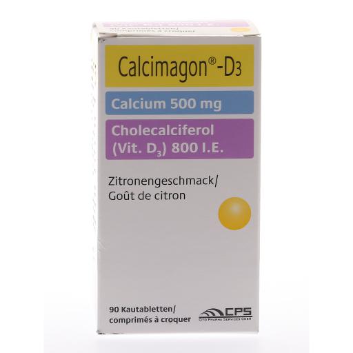 CALCIMAGON D3 cpr croquer 500/800 citron 90 pce