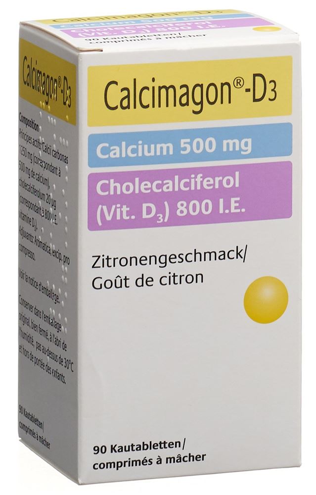 Calcimagon-D3 500/800, Kautabletten mit Zitronengeschmack