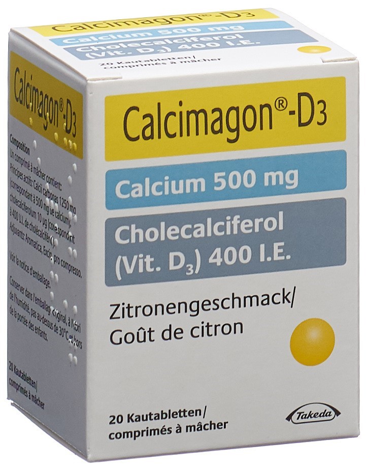 Calcimagon-D3, Kautabletten mit Zitronengeschmack