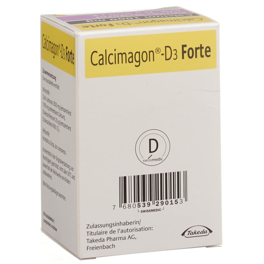 CALCIMAGON D3 cpr croquer 500/400 citron 60 pce